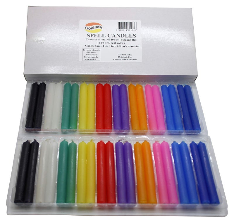 Govinda - Spell Candles (40 Candles) - 4"" x 1/2"" - Image 1